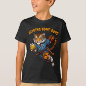 Funny Quote Roaring Home Run Ball Retro Tiger Love T-shirt (Voorkant)