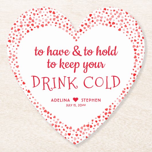 Funny Quote Rood Roze Kleurrijke Bruiloft Favor Dr Kartonnen Onderzetters (Voorkant)