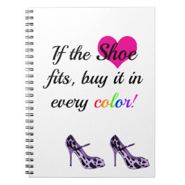 Funny Quote Shoe Lover Notitieboek