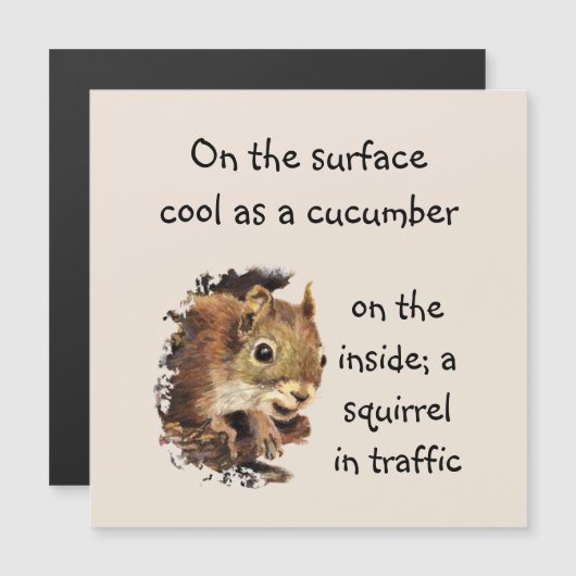 Funny Quote Surface Cool Inside Squirrel (Voorkant / Achterkant)
