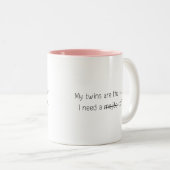 Funny Quote Trendy Gift Coffee Mok Twins Mojito (Voorkant rechts)