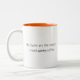 Funny Quote Trendy Gift Coffee Mok Twins Spritz
