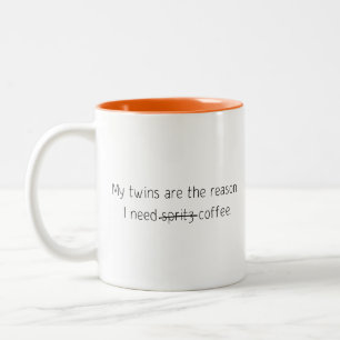 Funny Quote Trendy Gift Coffee Mok Twins Spritz