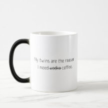 Funny Quote Trendy Gift Coffee Mok Twins wodka