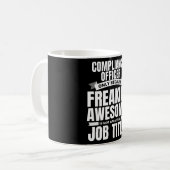 Funny Quote van Freakin' Geweldige compliance offi Koffiemok (Voorkant links)
