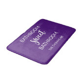 Funny Quote Violet Bath Mat (Gekanteld)
