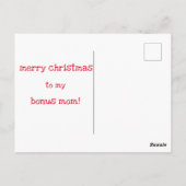 Funny Quote voor Bonus Mam Kerstmis Briefkaart (Achterkant)