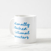 Funny Quote voor Book Lovers Blue Script Koffiemok (Voorkant links)