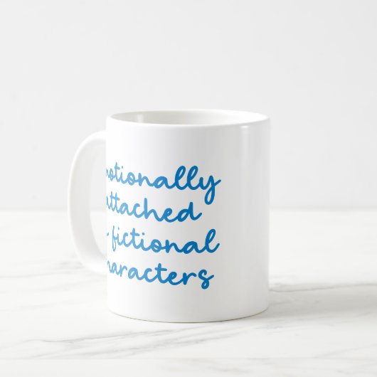 Funny Quote voor Book Lovers Blue Script Koffiemok (Voorkant links)