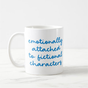 Funny Quote voor Book Lovers Blue Script Koffiemok