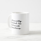 Funny Quote voor Book Lovers Modern Script Koffiemok (Voorkant links)