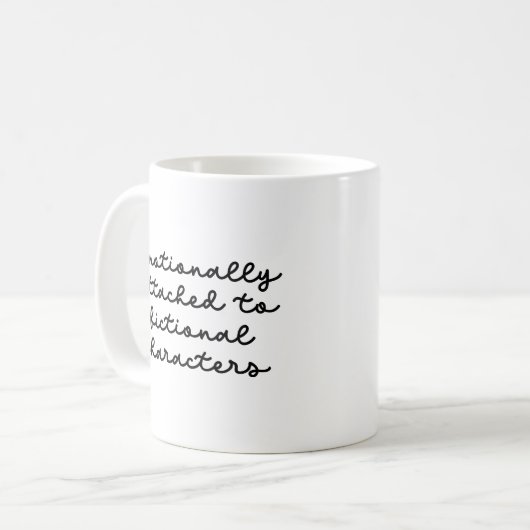 Funny Quote voor Book Lovers Modern Script Koffiemok (Voorkant links)