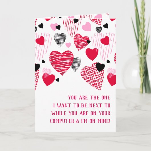 Funny Quote voor Husband Cute Hearts Valentijns Feestdagen Kaart (Voorkant)