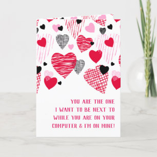Funny Quote voor Husband Cute Hearts Valentijns Feestdagen Kaart