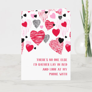 Funny Quote voor Husband Red Hearts Valentijnse Feestdagen Kaart
