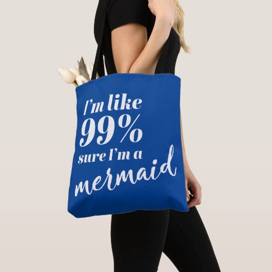 Funny Quote voor Mermaid Lovers Tote Bag (Dichtbij)