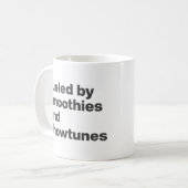 Funny Quote voor Smoothie en Showtunes Lovers Koffiemok (Voorkant links)