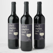 Funny Quote voor Wine Lover Moms Wijn Etiket (Flessen)