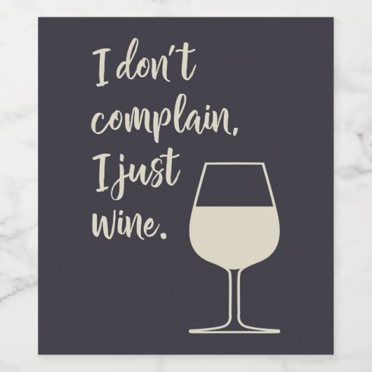 Funny Quote voor Wine Lover Moms Wijn Etiket (Enkel label)