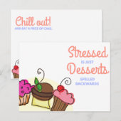 Funny Quote White Illustrated Desserts Briefkaart (Voorkant / Achterkant)