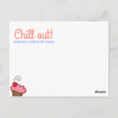 Funny Quote White Illustrated Desserts Briefkaart (Achterkant)