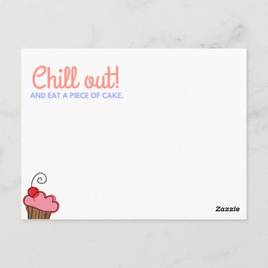 Funny Quote White Illustrated Desserts Briefkaart (Achterkant)