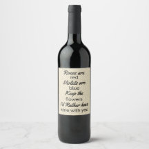 Funny Quote Wine Bottle Labels (verpakking van 6)