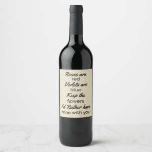 Funny Quote Wine Bottle Labels (verpakking van 6) Wijn Etiket