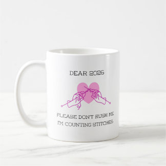 Funny Quote with Heart & knitting needles Mug   Koffiemok