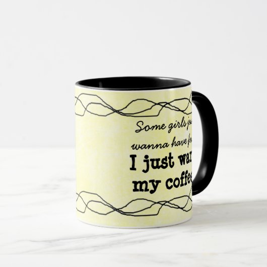 Funny Quote Women's Yellow Coffee Mok (Voorkant rechts)