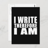 Funny Quote Writers : Ik schrijf dus Briefkaart (Voorkant / Achterkant)