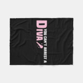 Funny Quote You Can't Arrest A Diva Fleece Deken (Voorkant (Horizontaal))