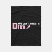 Funny Quote You Can't Arrest A Diva  Fleece Deken (Voorkant)