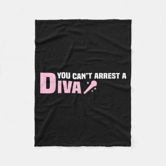 Funny Quote You Can't Arrest A Diva Fleece Deken (Voorkant)