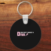 Funny Quote You Can't Arrest A Diva Sleutelhanger (Voorkant)