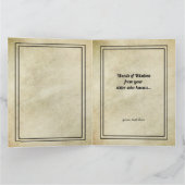 Funny Quotes 7 Words for a Long Marriage Kaart (Binnen)