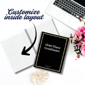 Funny quotes Chief Chaos Coordinator Black Custom Notitieboek