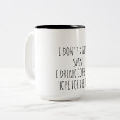Funny quotes Coffee Cup  Tweekleurige Koffiemok (Voorkant links)
