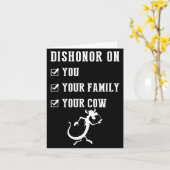 Funny Quotes Dishonor On Your Cow S  Kaart (Gele Bloem)