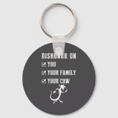 Funny Quotes Dishonor On Your Cow S Sleutelhanger (Voorkant)