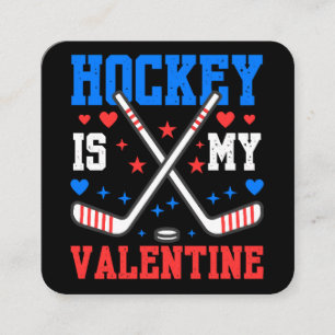 Funny Quotes Ice Hockey is mijn Valentijn sporttea Vierkante Visitekaartje
