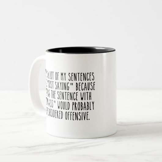 Funny Quotes-koffie Tweekleurige Koffiemok (Voorkant links)