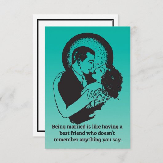 Funny Quotes Marriage & Commitment Kaart (Voorkant / Achterkant)