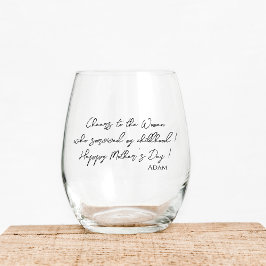 Funny Quotes Moederdag Gift Script Modern Wijnglas Zonder Voet