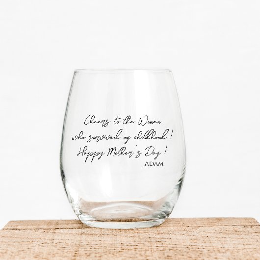 Funny Quotes Moederdag Gift Script Modern Wijnglas Zonder Voet