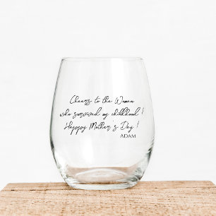 Funny Quotes Moederdag Gift Script Modern Wijnglas Zonder Voet