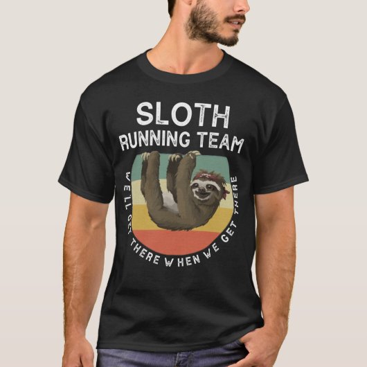 Funny Quotes Sloth Runteam T-shirt (Voorkant)