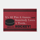 Funny Quottes over Hockey Mat, Sport Deurmat (Voorkant)