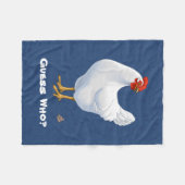 Funny Raad wie kip poo White Hen Fleece Deken (Voorkant (Horizontaal))