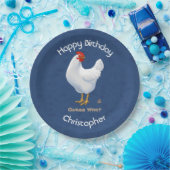 Funny Raad wie kip poo White Hen Papieren Bordje (Feest)